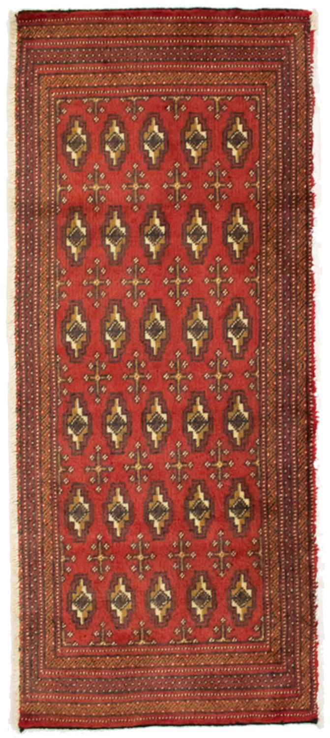 Alfombra Turkaman - 130 x 60 cm - rojo