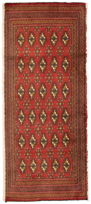 Alfombra Turkaman - 130 x 60 cm - rojo