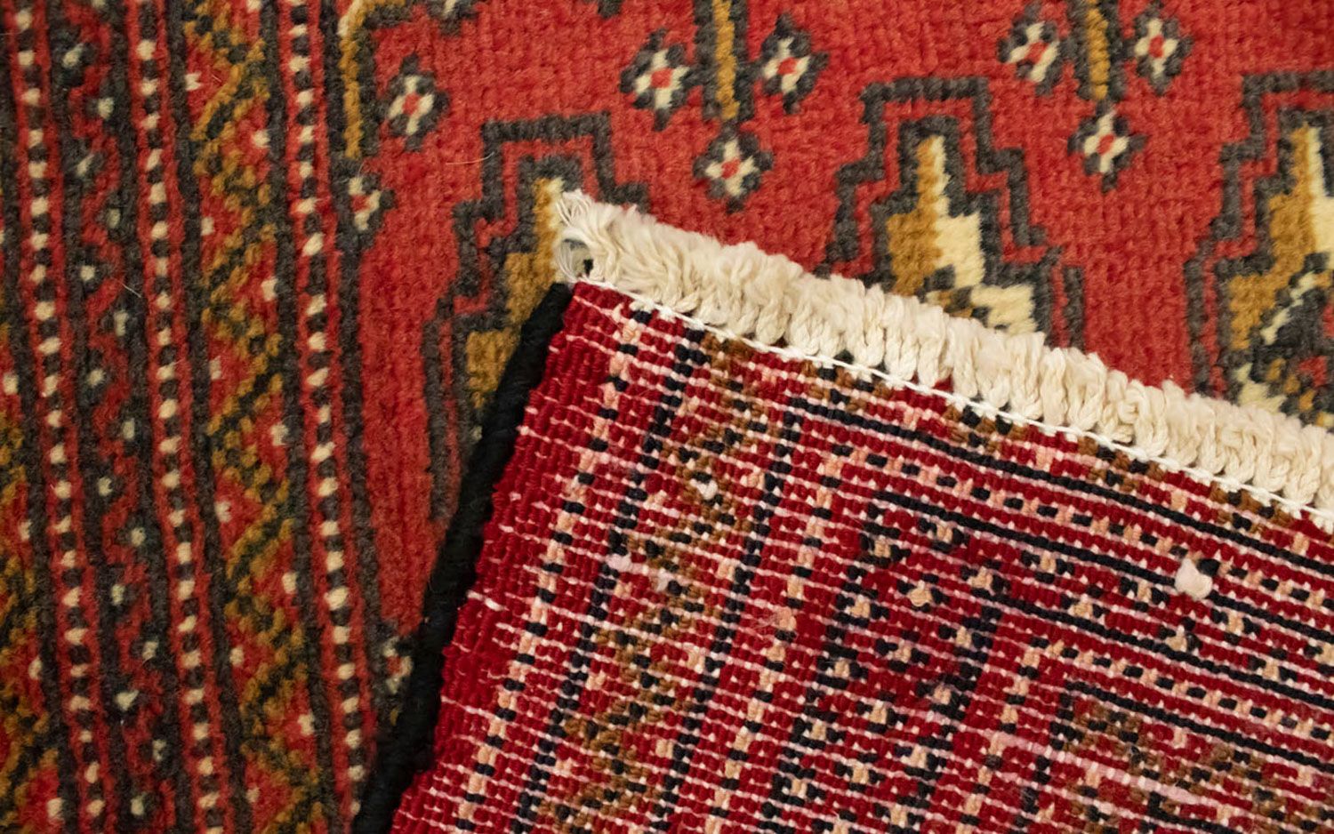 Alfombra Turkaman - 130 x 60 cm - rojo