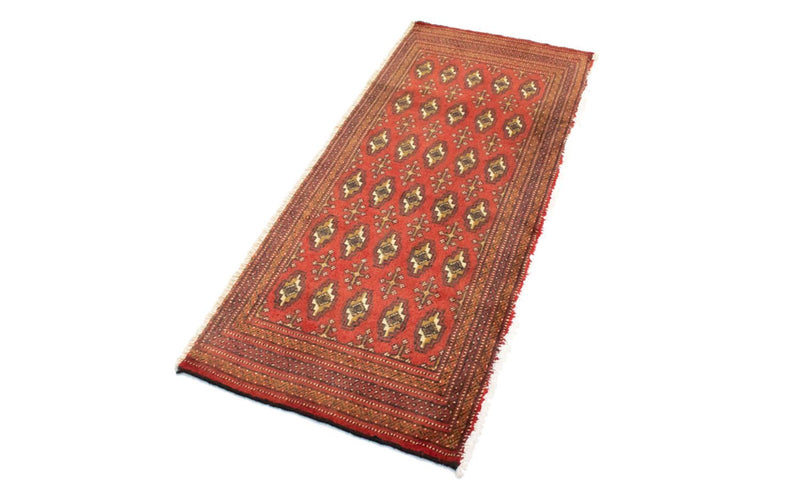 Alfombra Turkaman - 130 x 60 cm - rojo