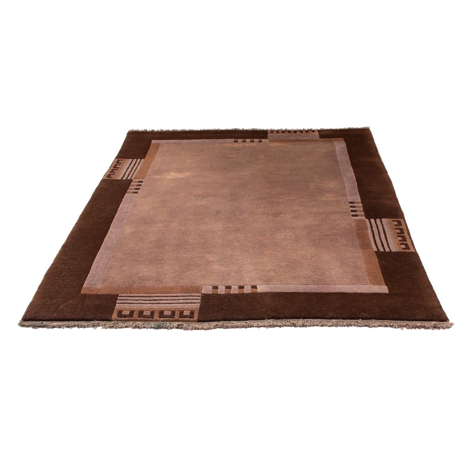 Alfombra de Nepal - 193 x 142 cm - marrón claro