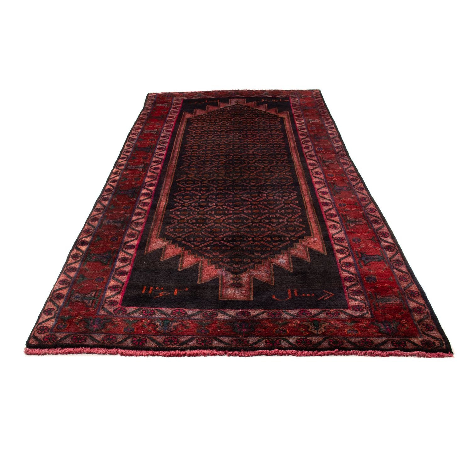 Alfombra persa - Nómada - 300 x 155 cm - rojo oscuro