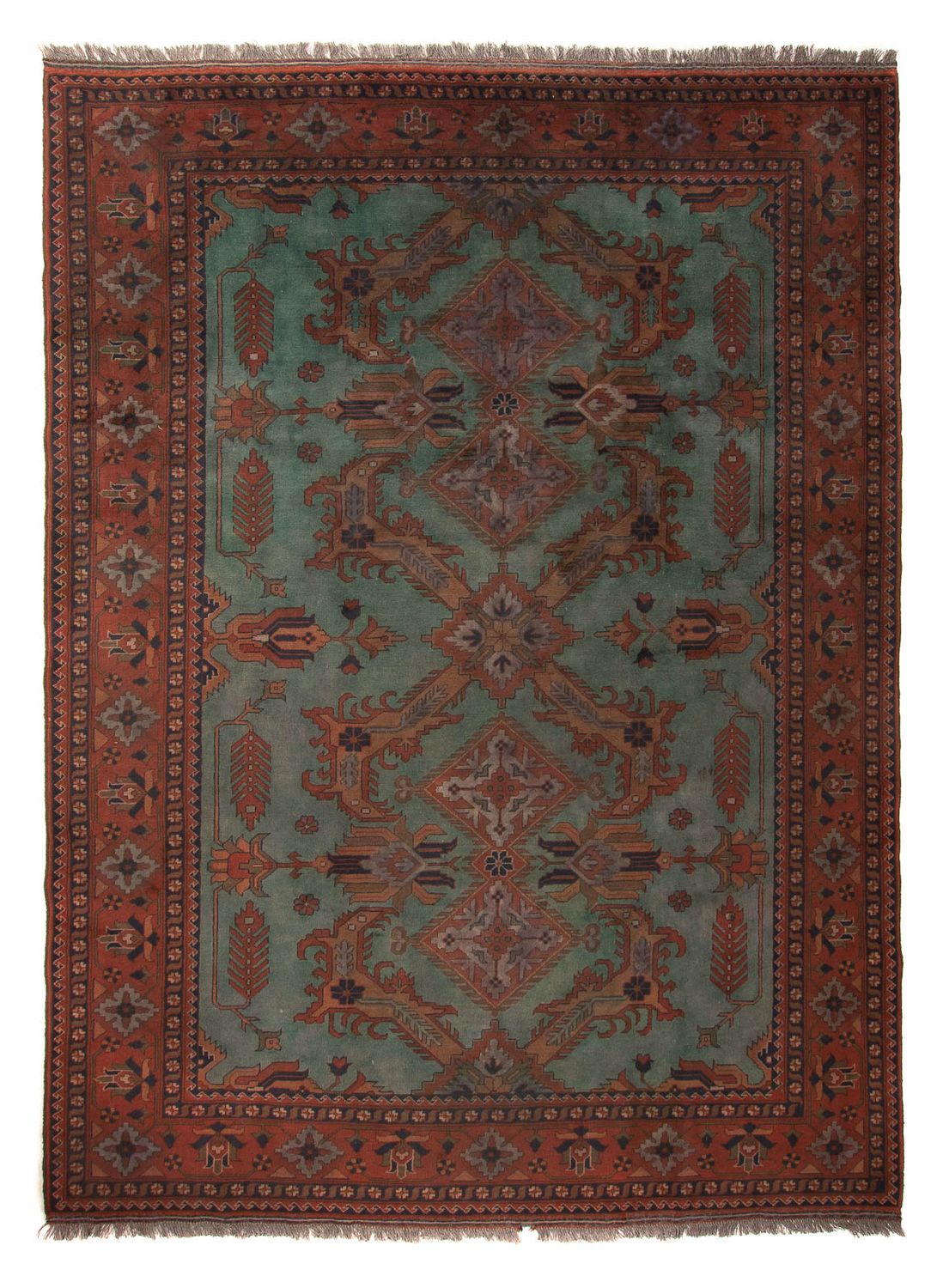 Alfombra afgana - Hatschlu - 307 x 220 cm - marrón