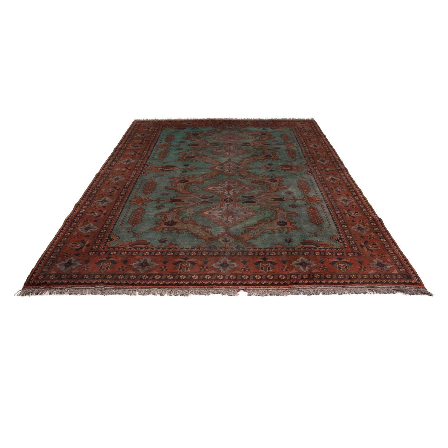 Alfombra afgana - Hatschlu - 307 x 220 cm - marrón