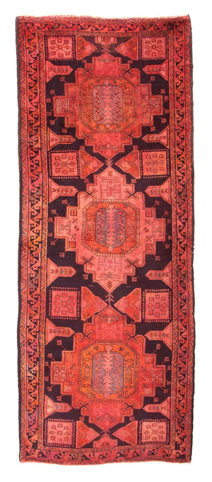 Alfombra de pasillo Alfombra persa - Nómada - 345 x 125 cm - rojo claro