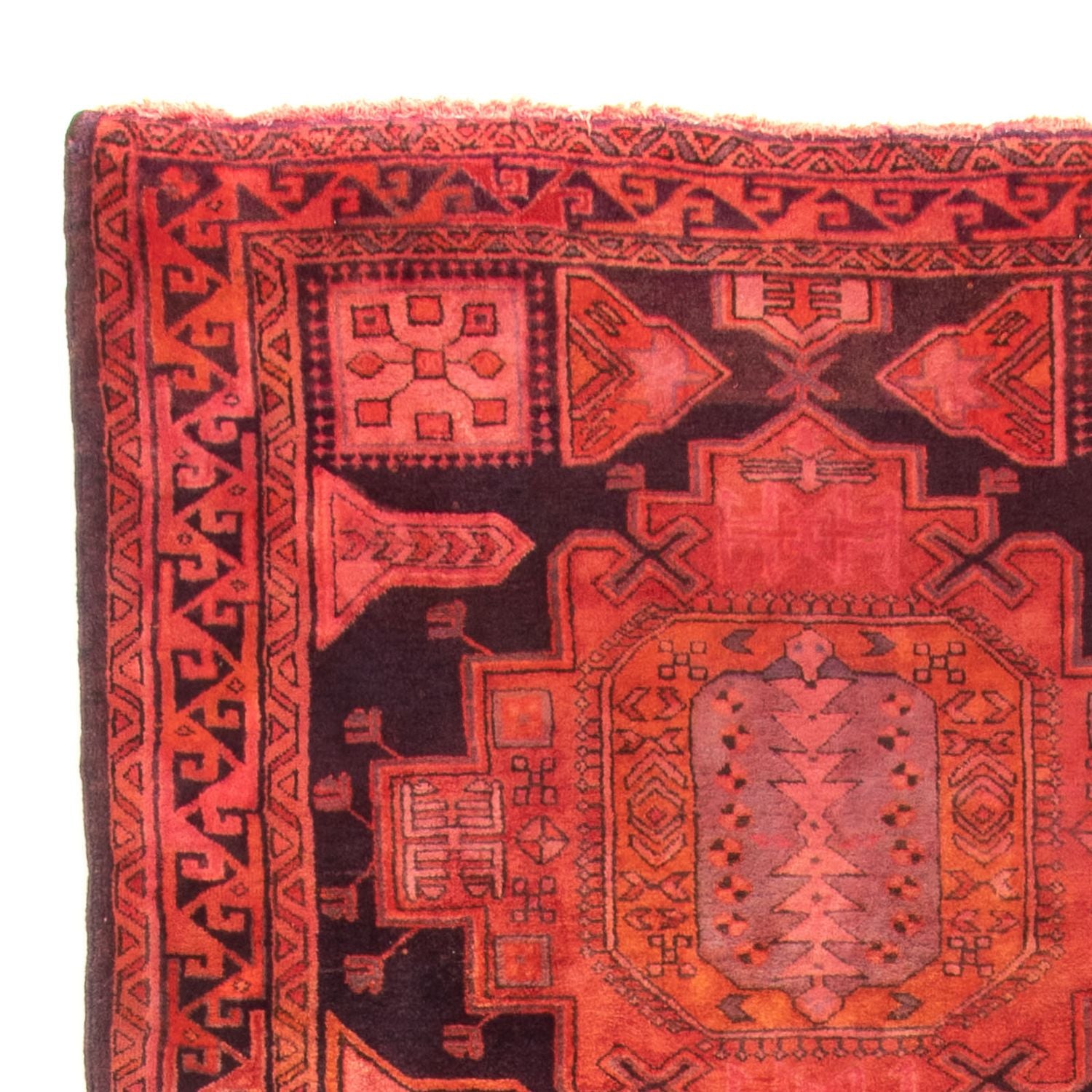 Alfombra de pasillo Alfombra persa - Nómada - 345 x 125 cm - rojo claro