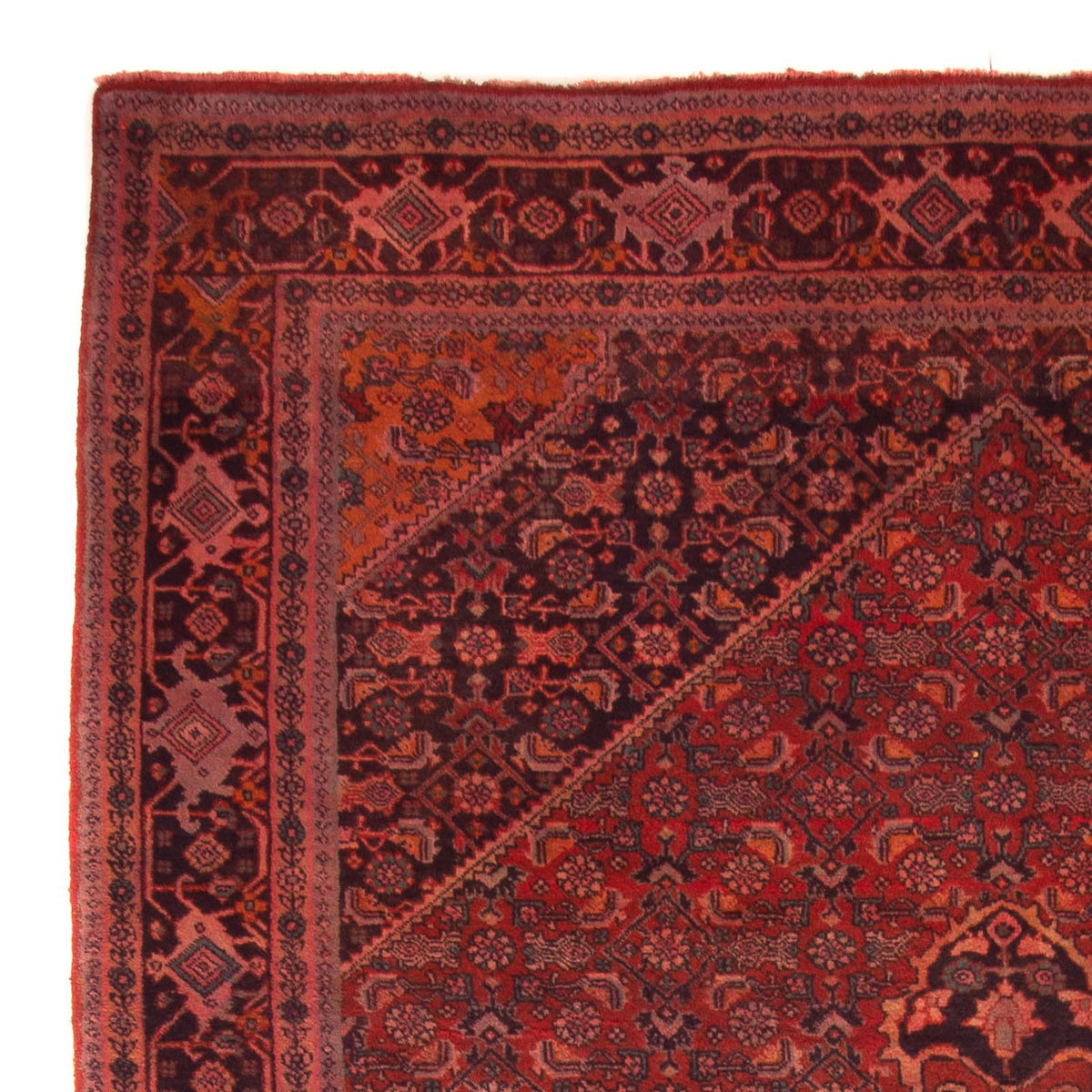 Alfombra persa - Bidjar - 327 x 220 cm - rojo oscuro