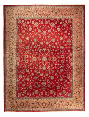 Alfombra oriental - Tabriz - 363 x 280 cm - rojo oscuro