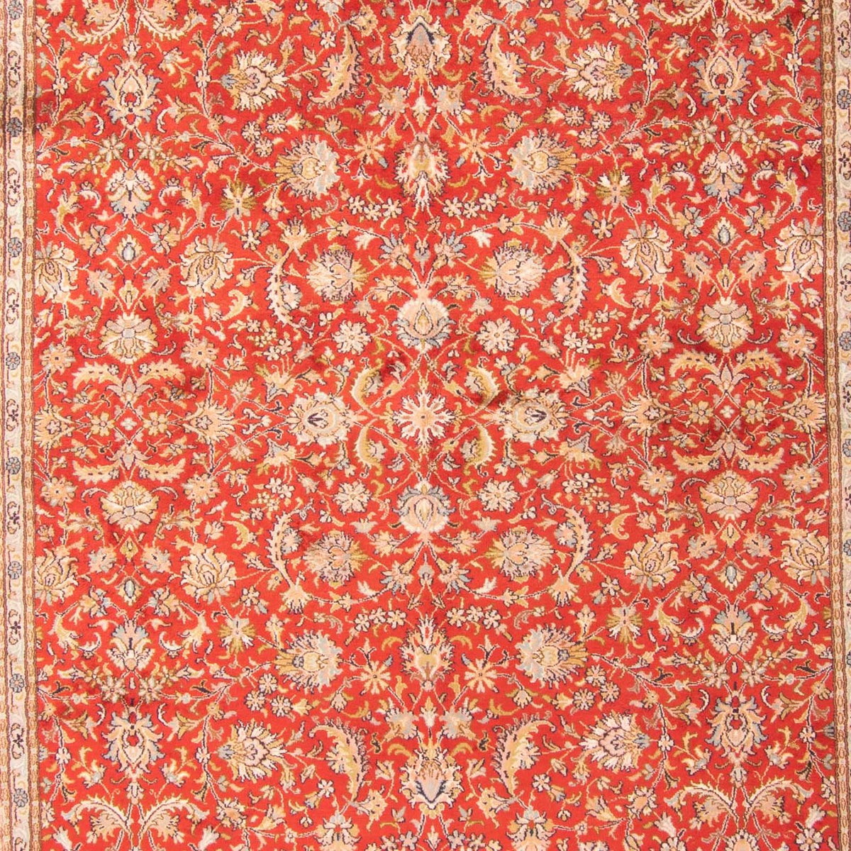 Alfombra de seda - Seda de Cachemira - 277 x 186 cm - rojo
