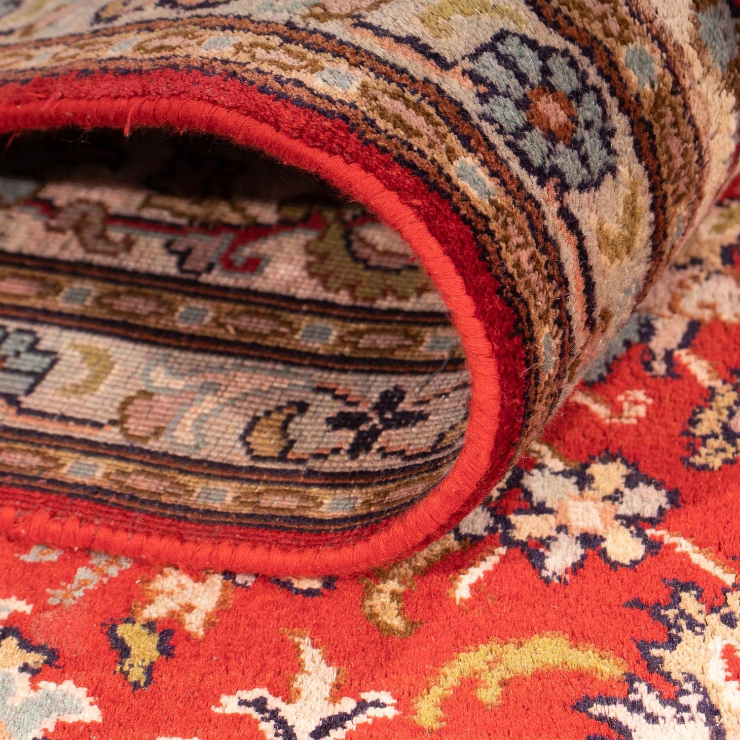 Alfombra de seda - Seda de Cachemira - 277 x 186 cm - rojo