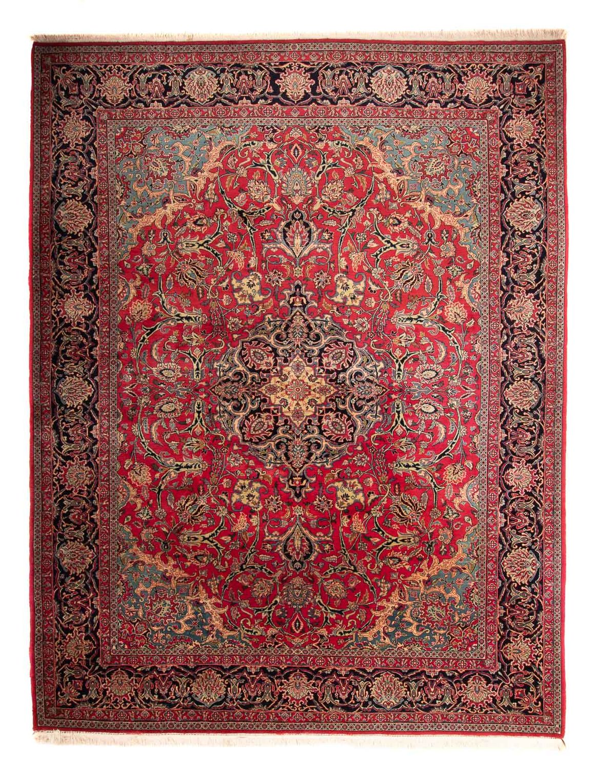 Alfombra persa - Clásica - 366 x 267 cm - rojo oscuro