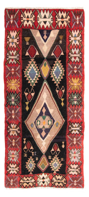 Alfombra de pasillo Alfombra Kelim - Antigua - 300 x 150 cm - multicolor
