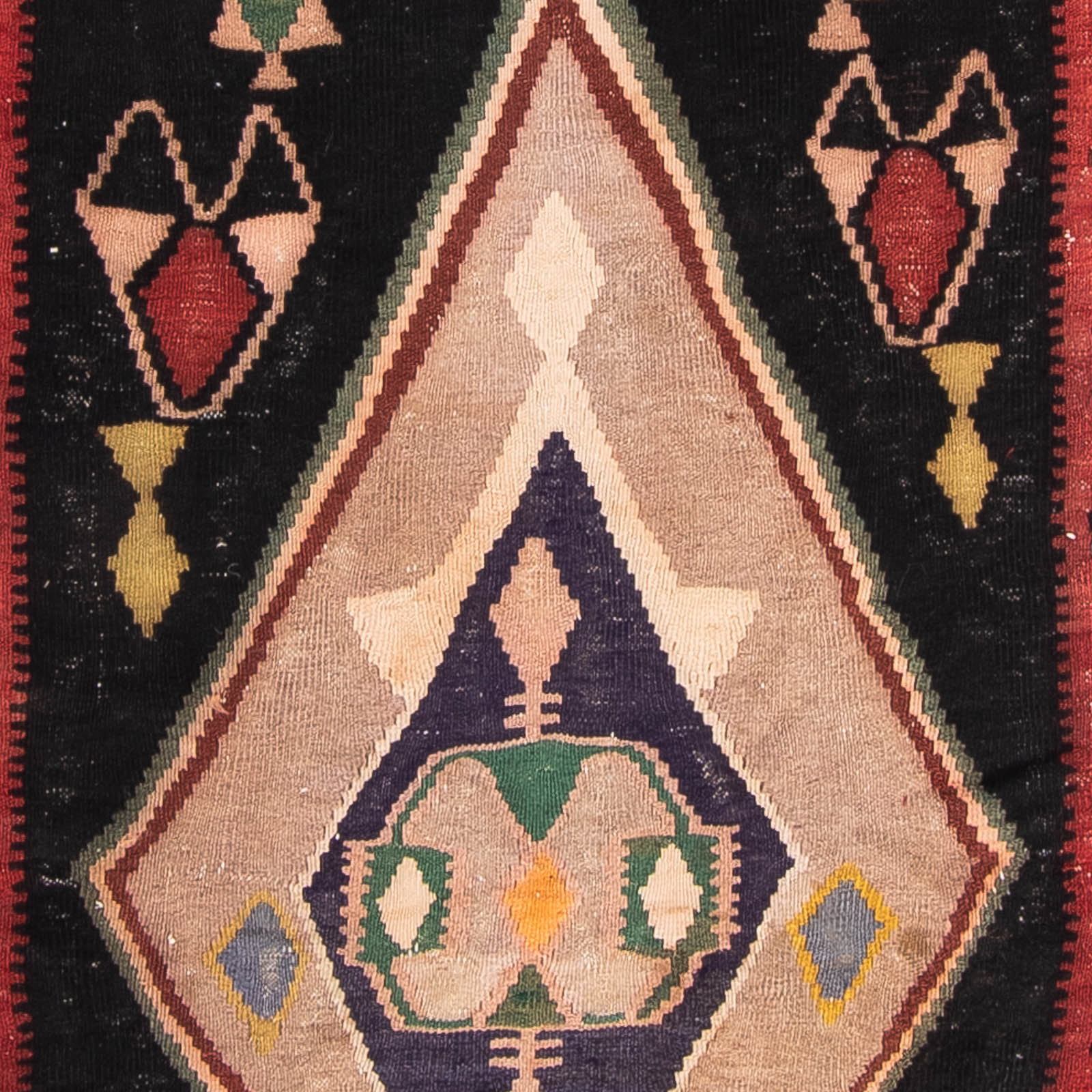 Alfombra de pasillo Alfombra Kelim - Antigua - 300 x 150 cm - multicolor