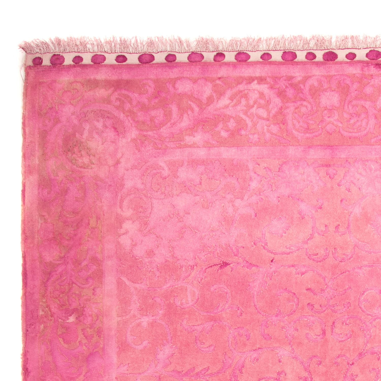 Alfombra de viscosa - 323 x 200 cm - rosa