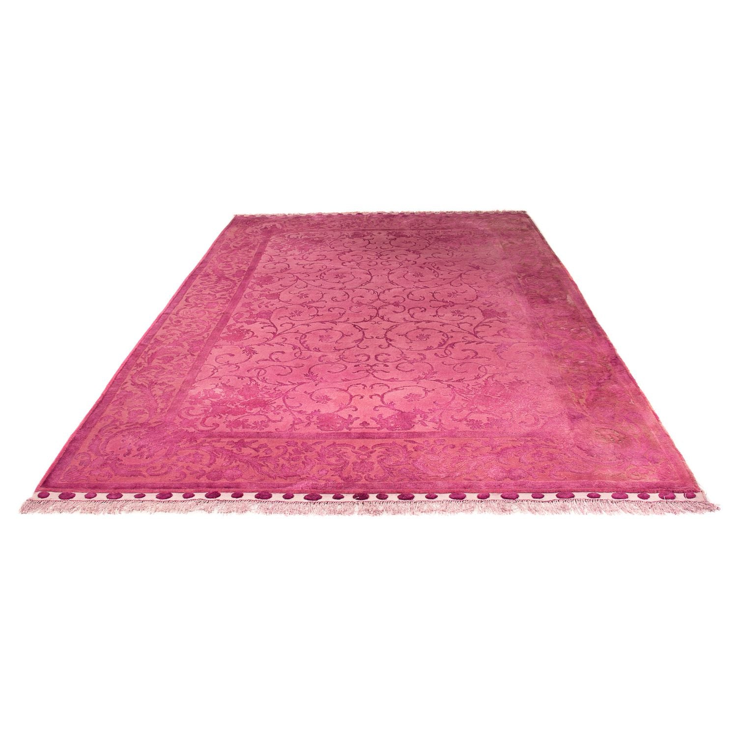 Alfombra de viscosa - 323 x 200 cm - rosa