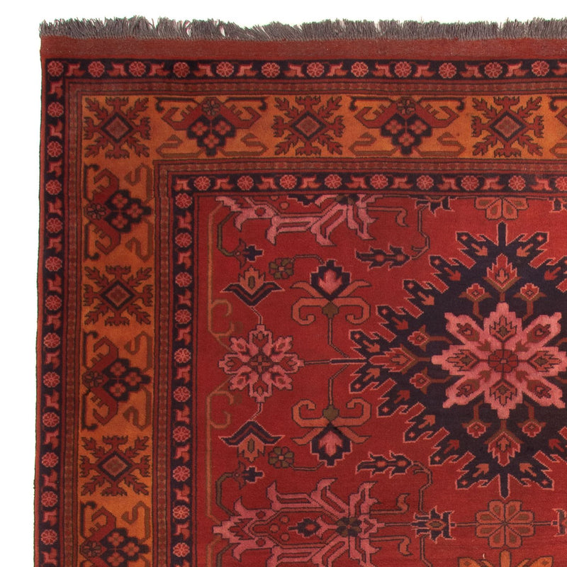 Alfombra afgana - Hatschlu - 313 x 210 cm - rojo oscuro