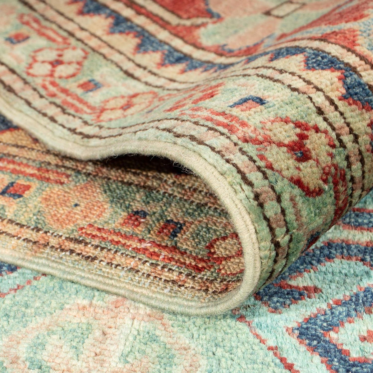 Alfombra Ziegler - Kazak - 267 x 186 cm - azul claro