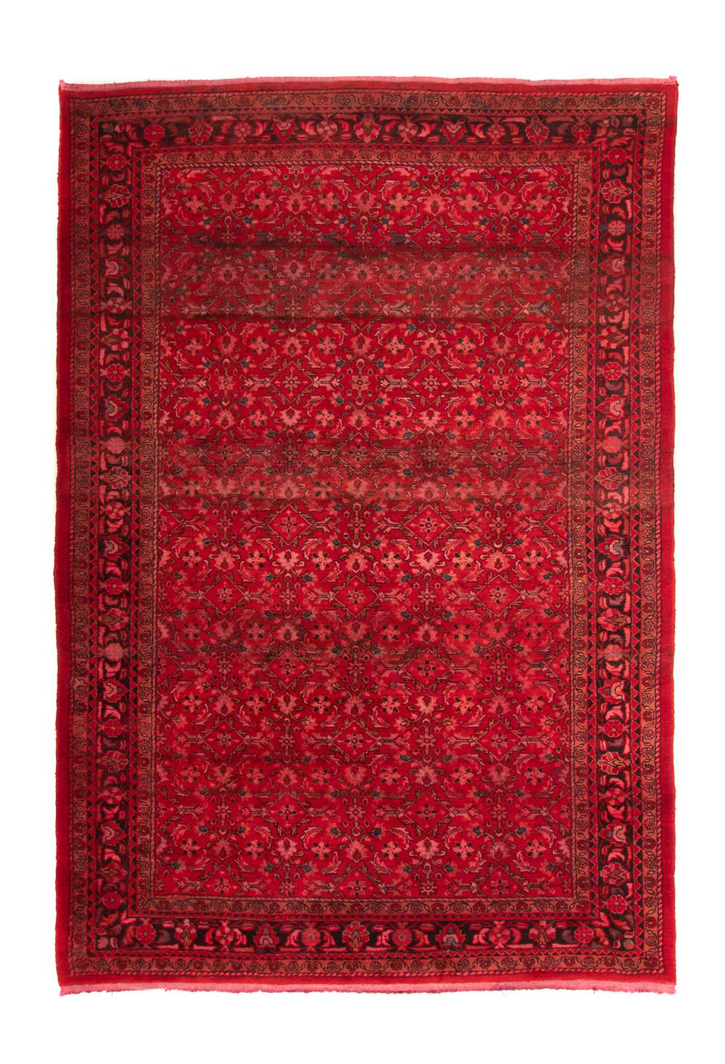 Alfombra persa - Nómada - 342 x 212 cm - rojo oscuro