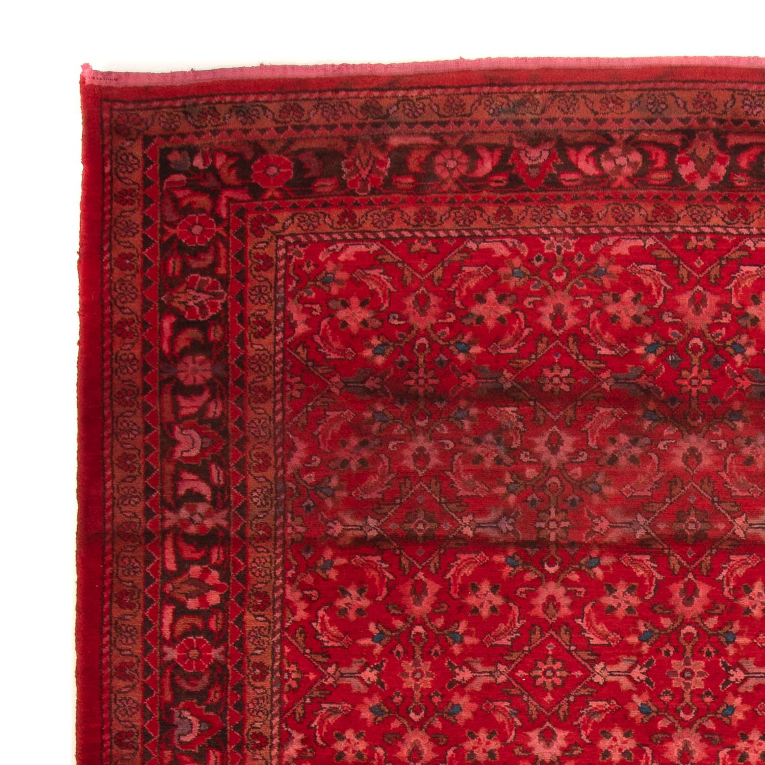 Alfombra persa - Nómada - 342 x 212 cm - rojo oscuro