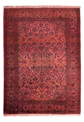 Alfombra persa - Keshan - 348 x 240 cm - rojo claro