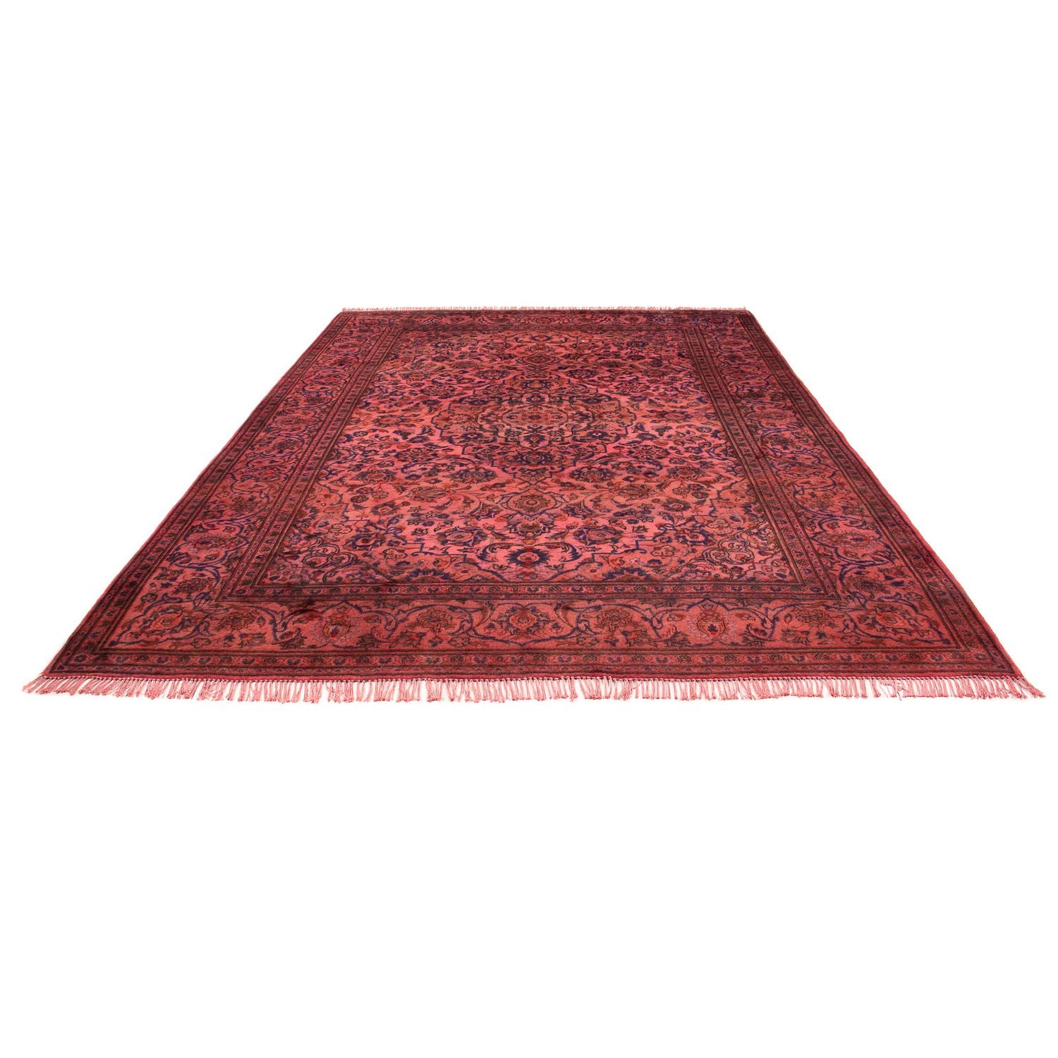 Alfombra persa - Keshan - 348 x 240 cm - rojo claro