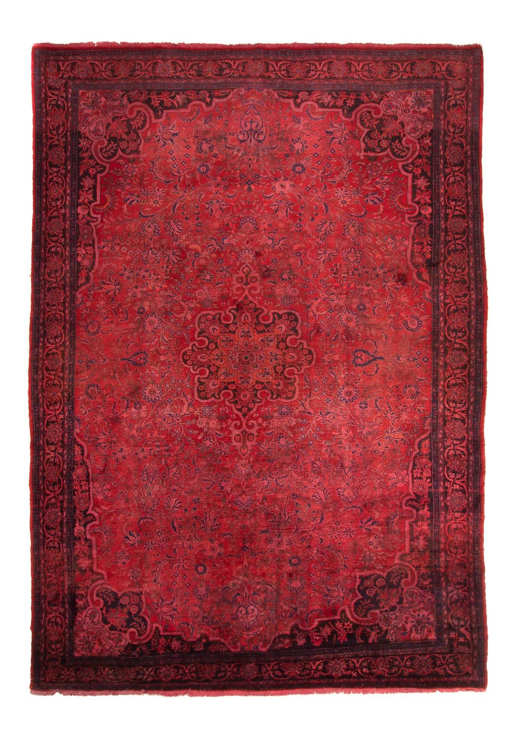 Alfombra persa - Clásica - 335 x 212 cm - rojo oscuro