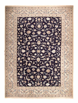 Alfombra Persa - Nain - Real - 383 x 286 cm - azul oscuro