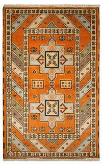 Alfombra oriental - 149 x 93 cm - naranja