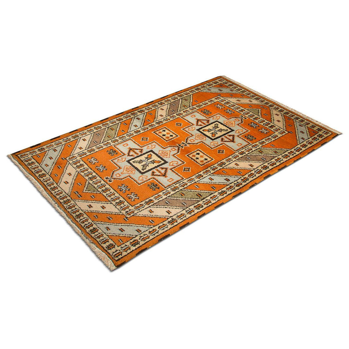 Alfombra oriental - 149 x 93 cm - naranja