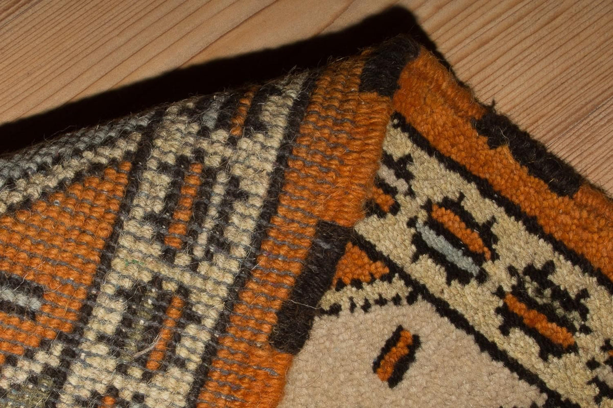 Alfombra oriental - 149 x 93 cm - naranja