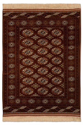 Alfombra Turkaman - 154 x 103 cm - marrón