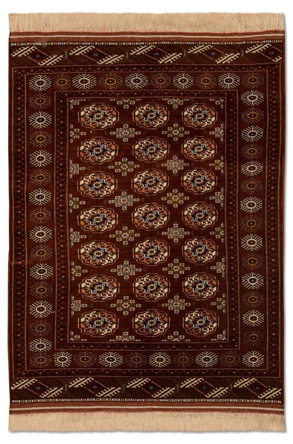 Alfombra Turkaman - 154 x 103 cm - marrón