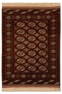 Alfombra Turkaman - 154 x 103 cm - marrón