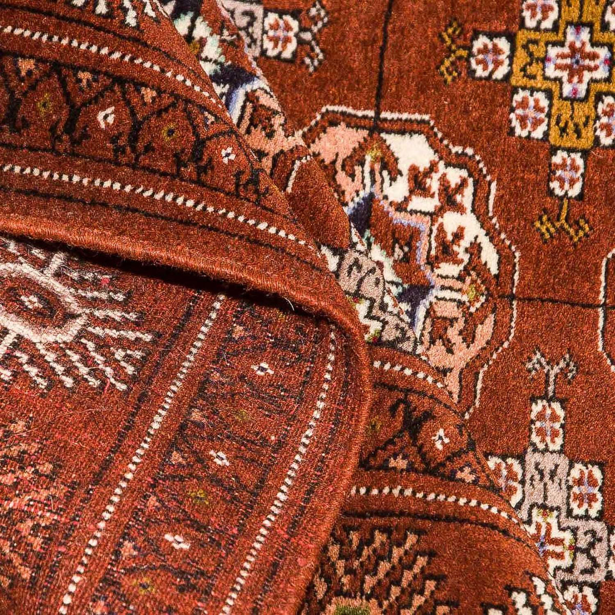 Alfombra Turkaman - 154 x 103 cm - marrón