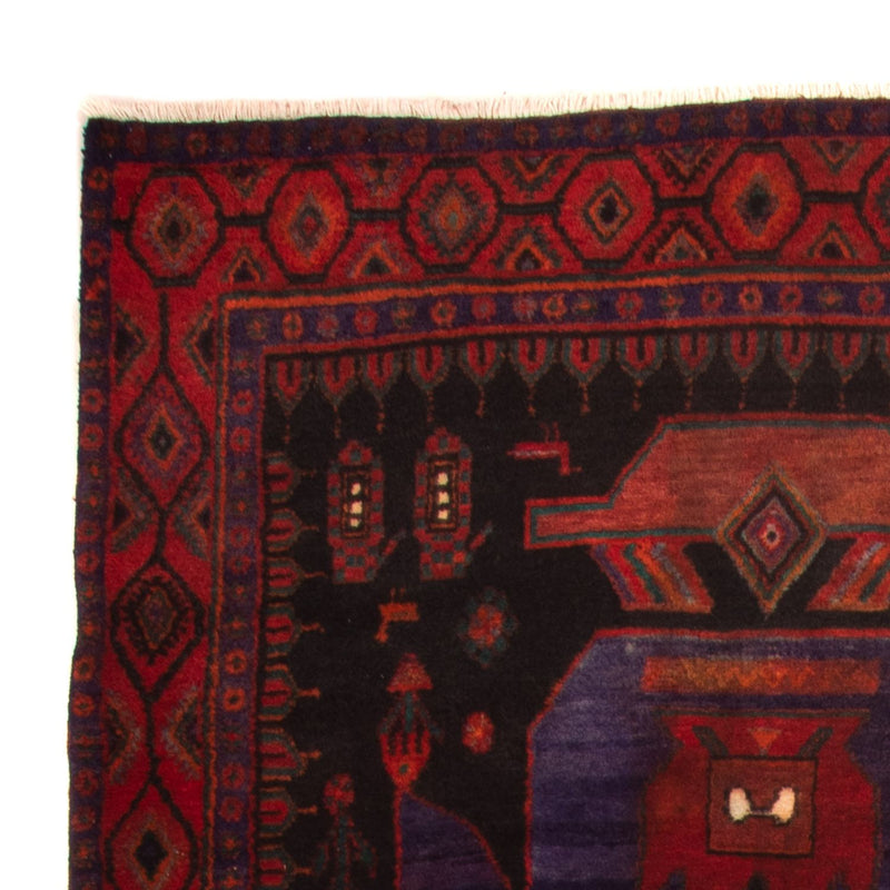 Alfombra de pasillo Alfombra persa - Nómada - 380 x 146 cm - azul oscuro