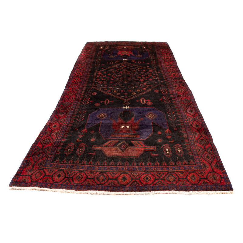 Alfombra de pasillo Alfombra persa - Nómada - 380 x 146 cm - azul oscuro