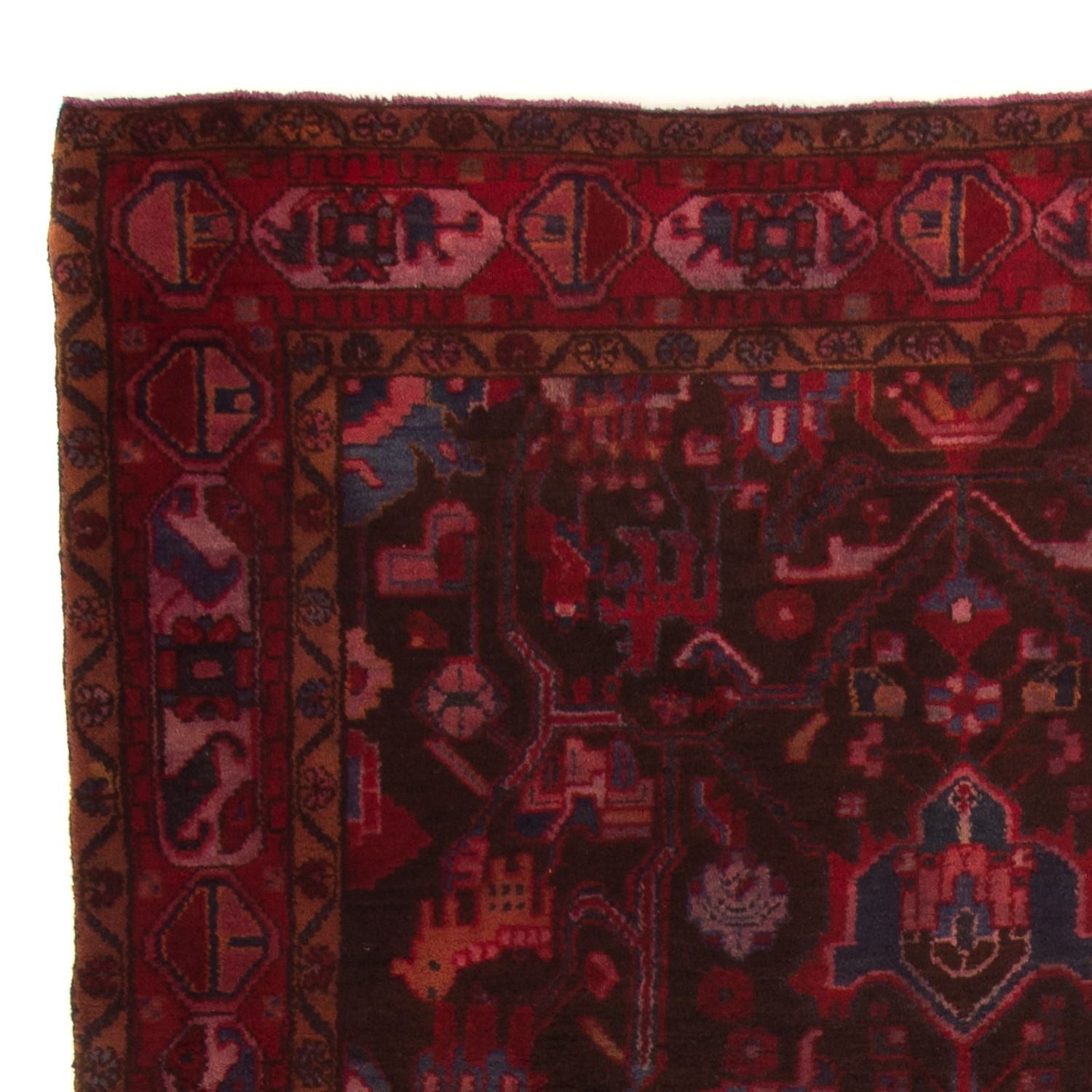 Alfombra persa - Nómada - 330 x 180 cm - rojo oscuro