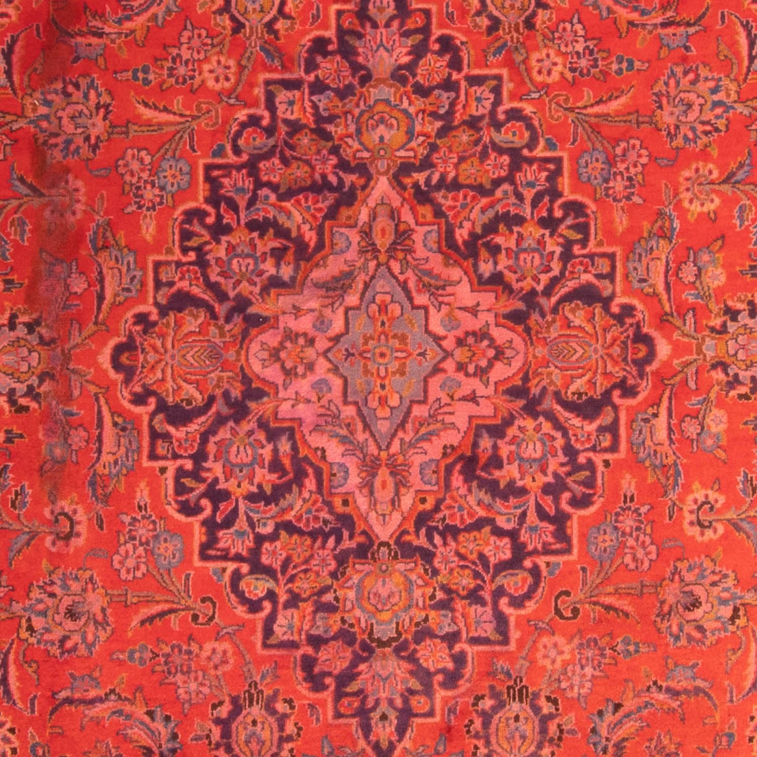 Alfombra persa - Keshan - 390 x 250 cm - rojo claro