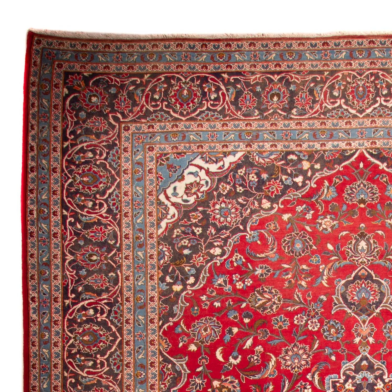 Alfombra persa - Keshan - 401 x 291 cm - rojo