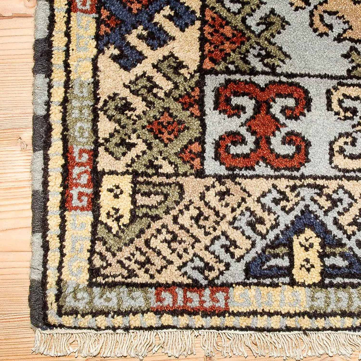 Alfombra oriental - 151 x 92 cm - azul claro