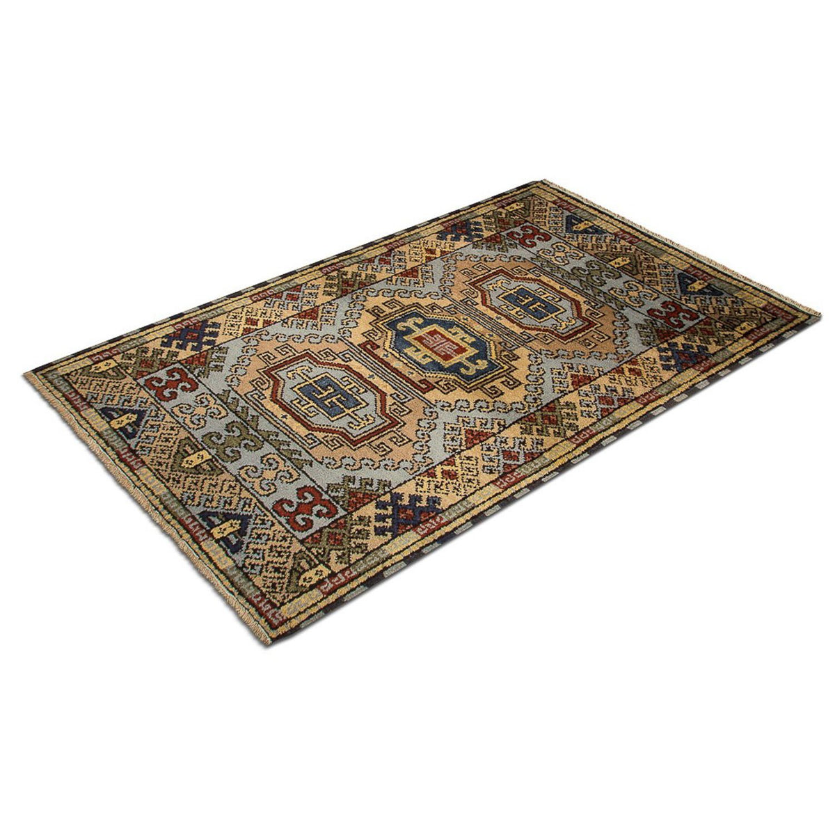 Alfombra oriental - 151 x 92 cm - azul claro
