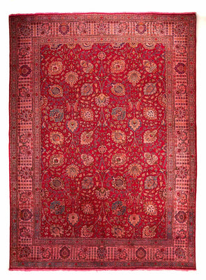 Alfombra persa - Tabriz - 380 x 300 cm - rojo oscuro