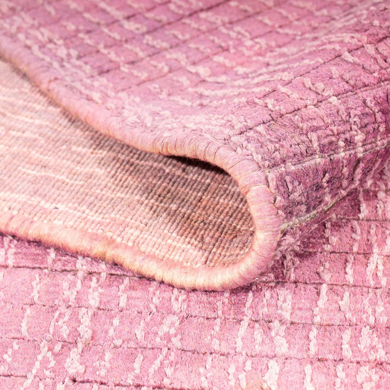 Alfombra de viscosa - 313 x 226 cm - rosa