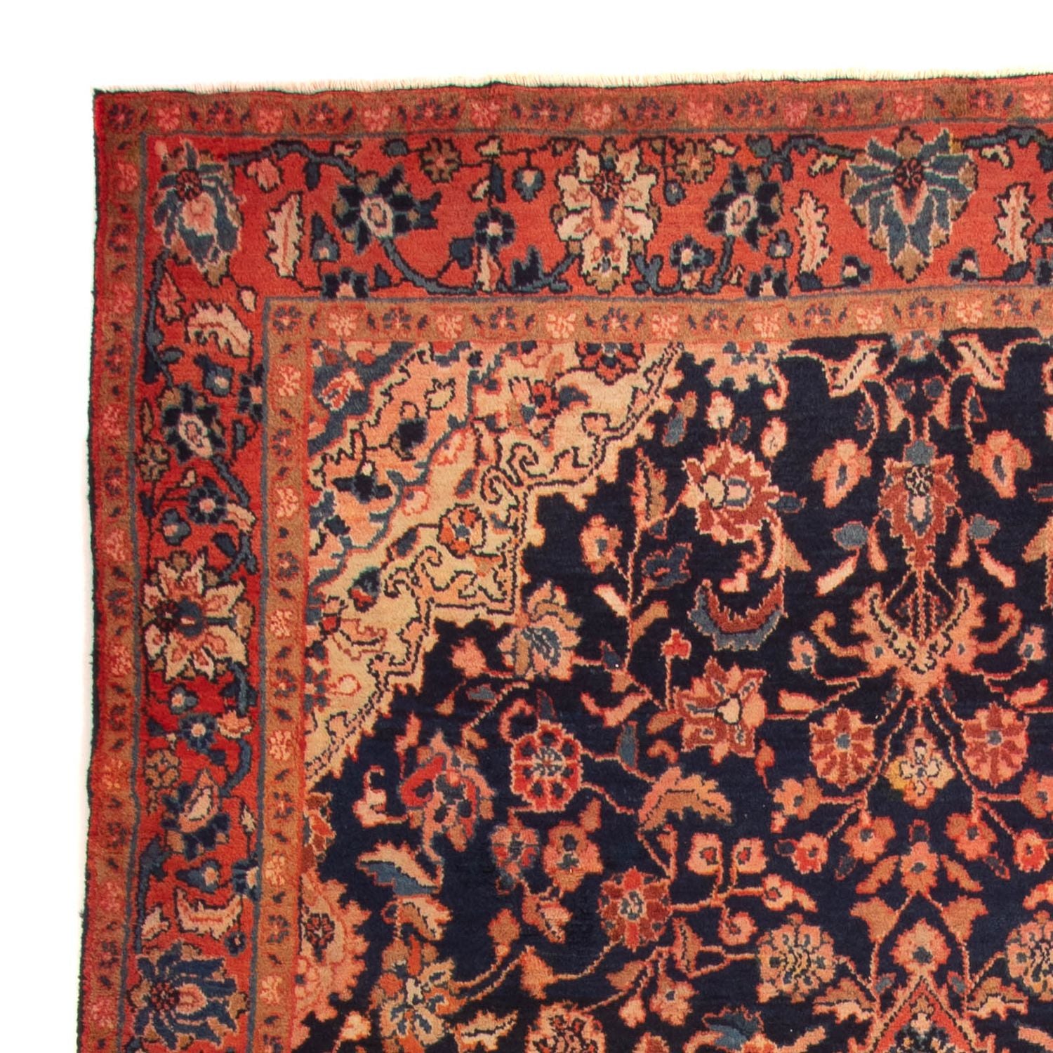 Alfombra persa - Nómada - 364 x 197 cm - azul oscuro