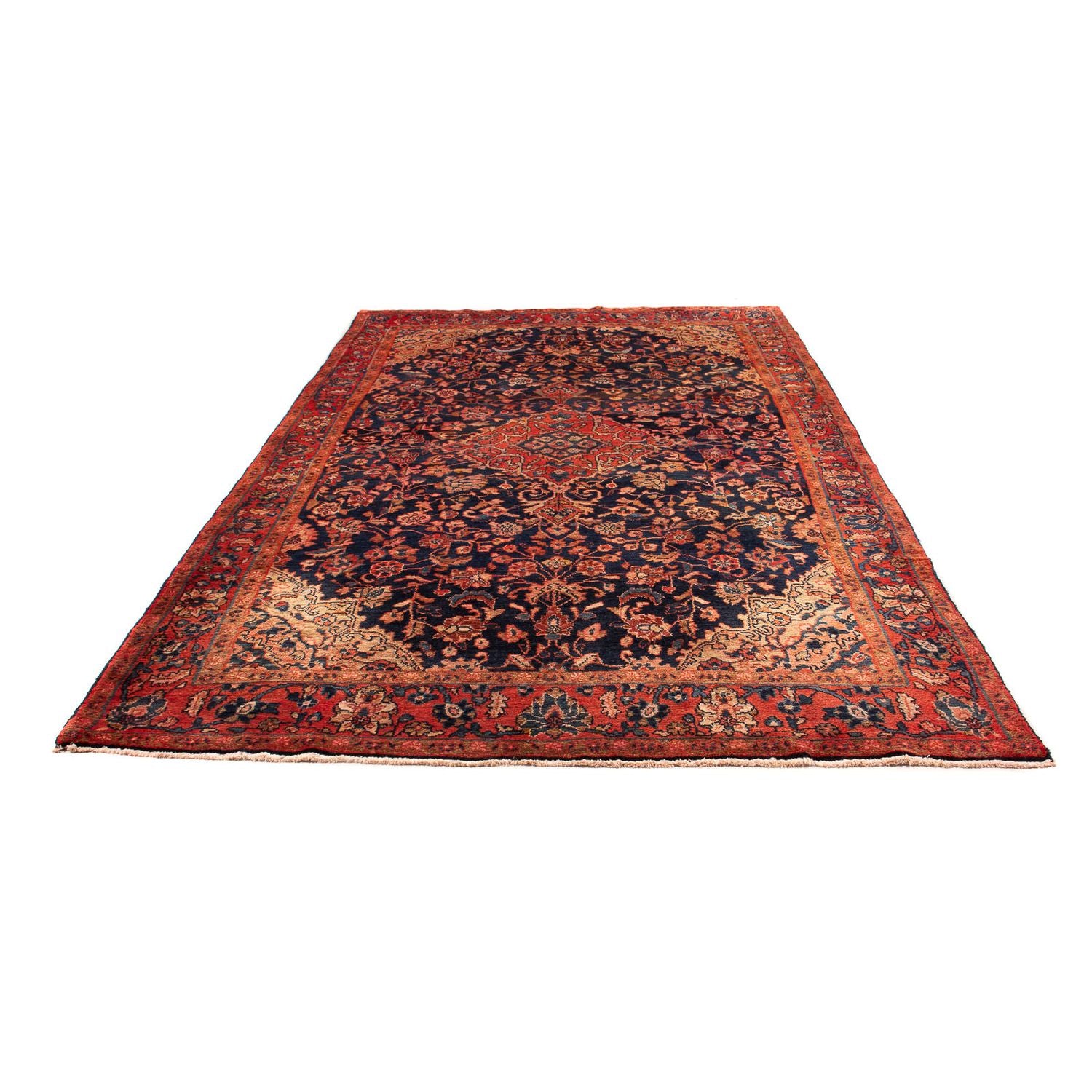Alfombra persa - Nómada - 364 x 197 cm - azul oscuro