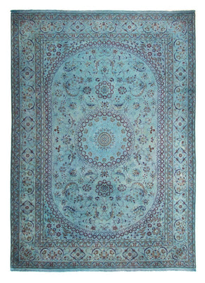 Alfombra Persa - Nain - Real - 350 x 250 cm - azul claro