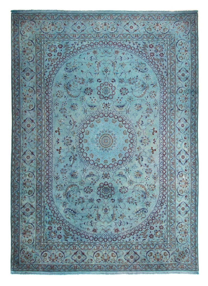 Alfombra Persa - Nain - Real - 350 x 250 cm - azul claro