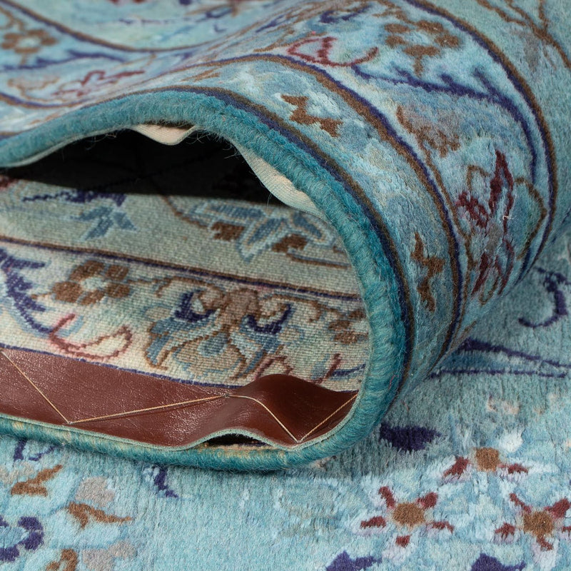 Alfombra Persa - Nain - Real - 350 x 250 cm - azul claro