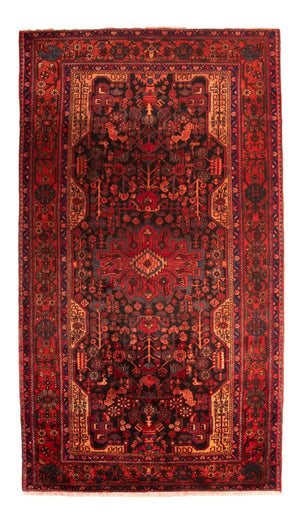 Alfombra persa - Nómada - 348 x 185 cm - rojo oscuro