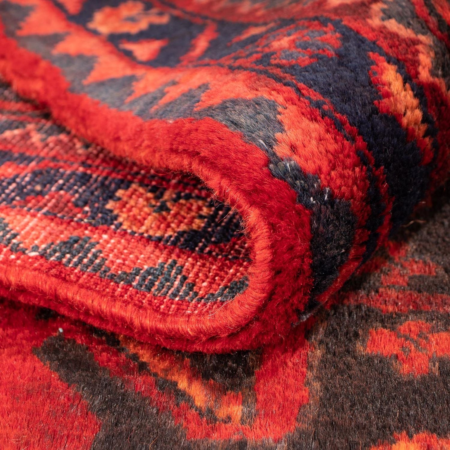 Alfombra persa - Nómada - 348 x 185 cm - rojo oscuro